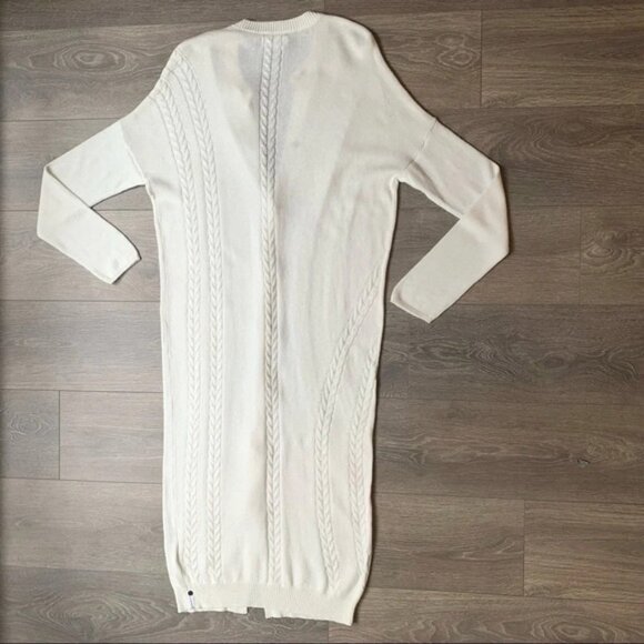 Free People One Teaspoon Sorrento Knit Long Cardigan Sweater Duster Maxi Cream - Picture 14 of 16